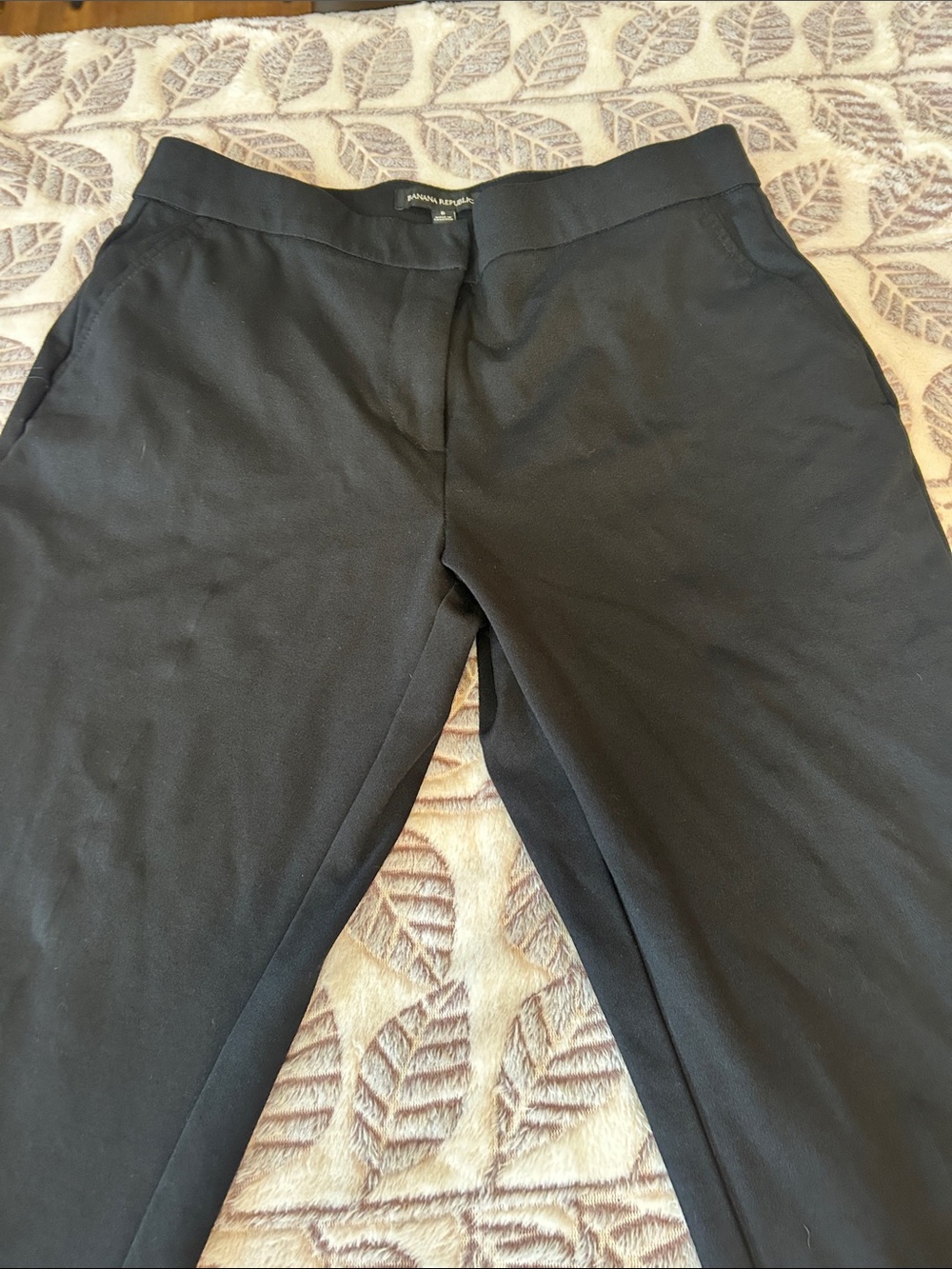 Banana Republic Black Cropped Dress Pants - Slim Ankle